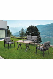 Hanah Home Nergiz 2+1+1 - Gris, Gris Oscuro